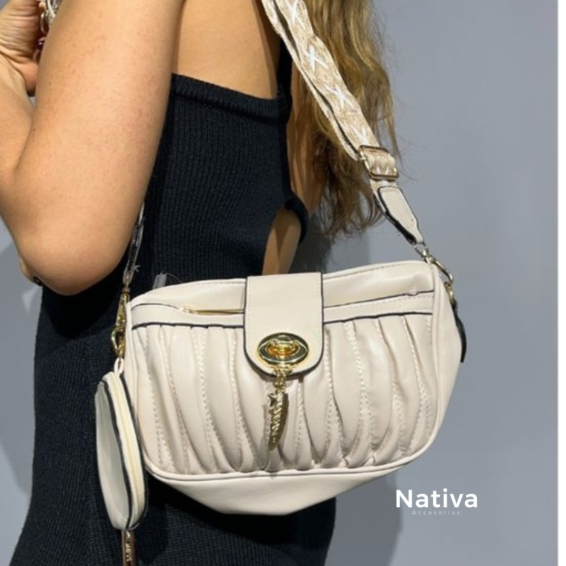Bolso Elegante con Correa Étnica